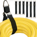 Heavy Duty Extension Cord Holder Organizer (6 Pack Silvery) 17 Inch Adjustable Storage Straps with Metal Triangle Clips Perfect for Garage Organization Workshop Storage and Men's Gadgets ﻿ by RRBXIA