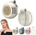 Portable Silent Mini Bladeless Fan Clip On,5 Speeds Clip-On Fans For Shirt,Small Clips Fanmini Whirlwind Fans For Waist Clips Suitable For Outdoor & Travel & Office (Beige) by Unknown
