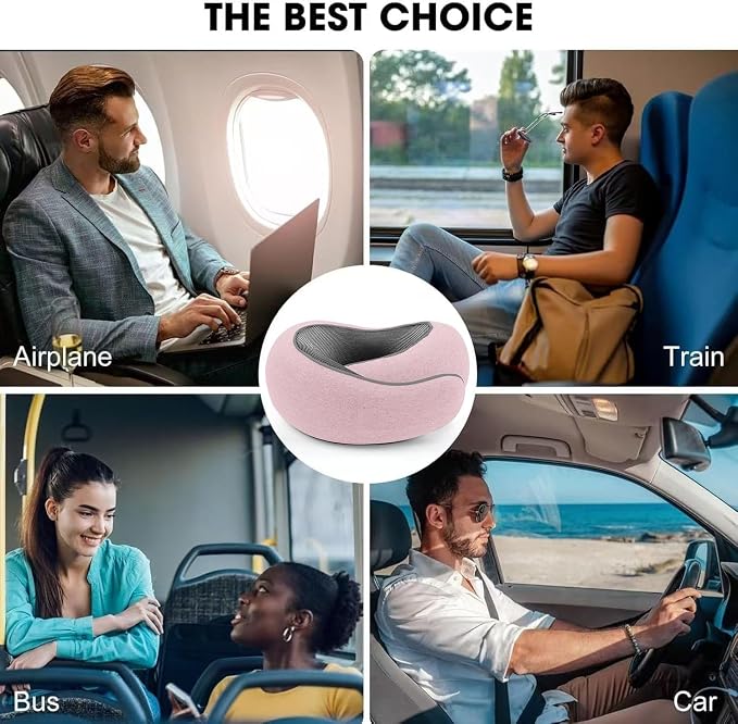 WEERSHUN Travel Pillows for Airplanes,2026 New Travel Pillow,Travel Neck Pillow Airplane Memory Foam Travel Pillow Neck Pillow for Traveling Suitable for Airplanes,Offices and Cars - Image 5