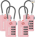 ANVIL TSA Approved Luggage Locks with Search Alert Indicator, 4-Digit Combination Suitcase Lock, Advanced TSA008 Core Heavy Duty Anti-Theft Travel Lock for Double Zippers, Backpacks by ANVIL