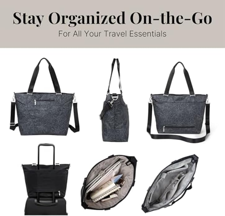 Baggallini Avenue Tote - 12x18 Laptop Tote Bag for Women - Lightweight Work Travel Carry On Bag - Image 7