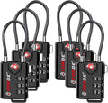 Open Alert TSA Approved Luggage Locks, 6 Pack, Easy Read Dials with Alloy Body. by Forge