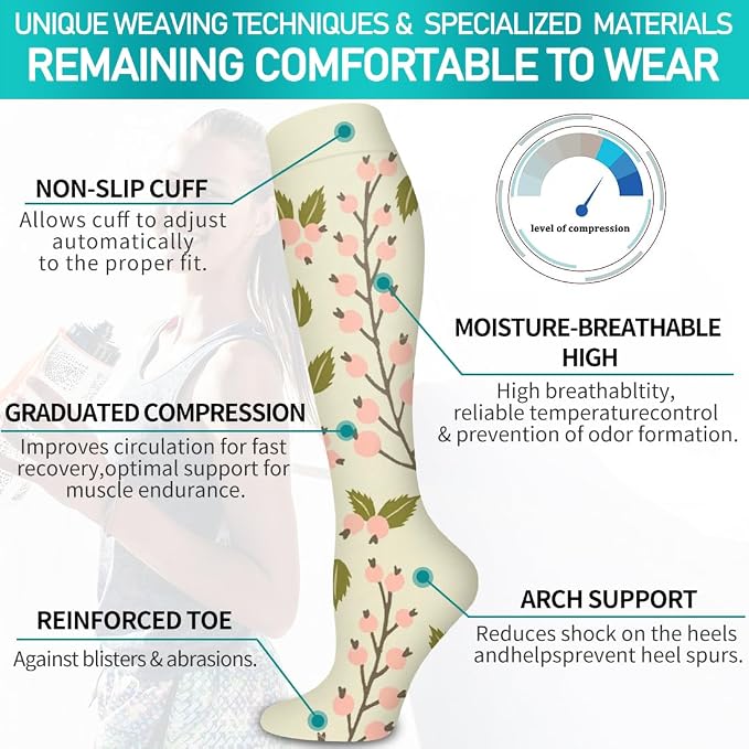 COOLOVER Copper Compression Socks for Women and Men(6 Pairs)-Best Support for Running, Athletic, Travel - Image 5