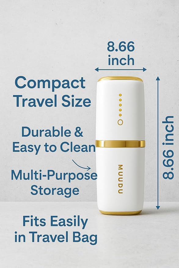 Travel Toothbrush Case & Dental Kit Holder – Compact Organizer for Toothbrush, Toothpaste, Razors, and Makeup Brushes – Portable, Lightweight, Ideal for Trips, Camping, and Bathroom Use (White) - Image 3
