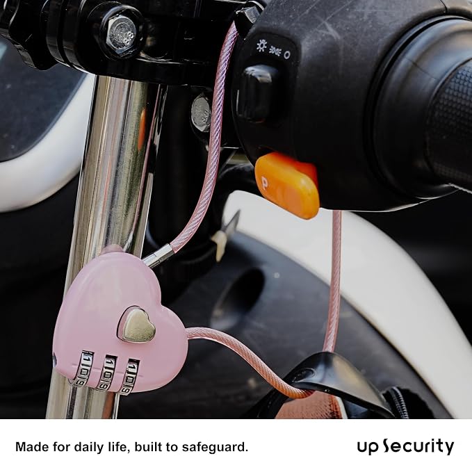 Small Cable Lock with Combination, Combo Lock with Code, Pink Cable Padlock for Luggage, Cabinet, Closet, French Fridge Door, Stroller, Bike Helmet, Pet Cage, Pool Gate, Outdoor Fence - Image 6
