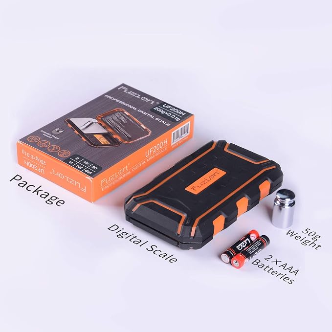 Fuzion Digital Pocket Gram Scale, 200g x 0.01g Jewelry Scale High Precision | Small Scale with 50g Calibration Weight, 6 Units Ounces Grains, Tare Function for Jewelry, Coin, Powder, Food - Image 8
