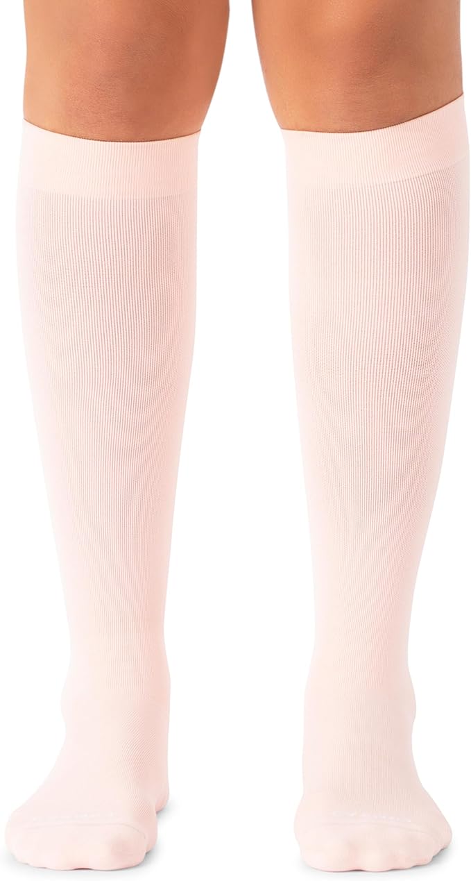 Nylon Knee High Socks - 15-20mmHg Graduated Compression Socks - Soft & Breathable Support Unisex Socks by Comrad
