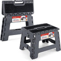 Folding Step Stool 9 inch Height Non-Slip Plastic Step Stools for Kids and Adults, Kitchen Collapsible Fold Up Small Stepping Stool Grey,1 Pack | Portable Foldable Stools, Heavy Duty Collapsible Foot Stool, Holds 300 lb for Adults Kitchen Bathroom Outd... by ACSTEP