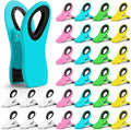 JETMORE 30 Pack Chip Clips Magnetic, Multicolor Food Clips for Bags, Office | Bulk color assortment supports home, office and events, bag clips close snacks, while magnetic chip clips keep notes visible by Jetmore