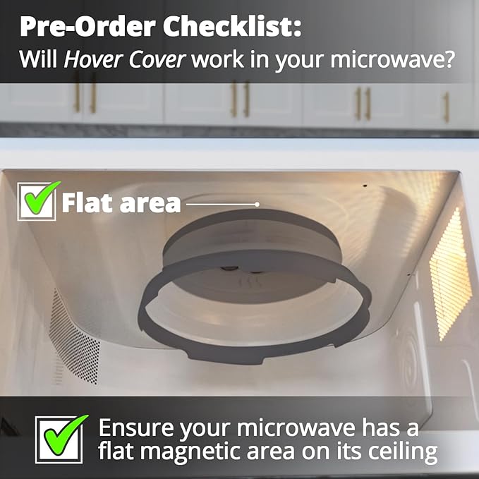 HOVER COVER Magnetic Microwave Splatter Cover - 10" Collapsible - Graphite | BPA-Free Lid, Vented Plate Guard with Steam Vents, Anti-Splash Microwave Lid, Dishwasher Safe, Space-Saving Magnetic Storage - Image 3