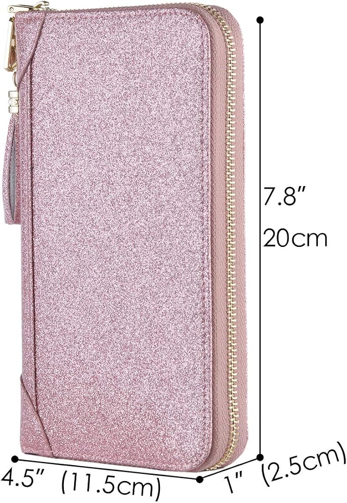 Easyoulife Credit Card Holder Wallet Womens Zipper Leather Case Purse RFID Blocking - Image 5