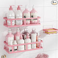 Youvip Shower Caddy, Pink, Adhesive No Drill Bathroom Organizer | Large Capacity, Rustproof Shelves, For Inside Shower, Bathroom Organizers and Storage by YOUVIP