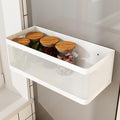 1 Pcs Magnetic Shelf For Fridge, White, 11''L*4.9''W*3.9''H | For Whiteboard Classroom, Basket Organizer Holder, Locker Storage, Magnetic Bin Box Containers, Strong Magnetic, 16.5-Lb Load by WOCHUANGSI