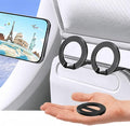 Mini 2-Pack Airplane Phone Holder, Must-Have Plane Phone Mount, Black | Super Compact, Airplane Travel Essentials, Compatible with MagSafe, Upgraded Version with Stronger Hinges by MCCHJoy