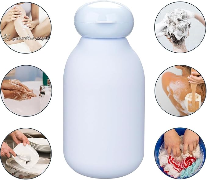 2 Pack 3.4 oz/100ml Travel Squeeze Bottle with Flip Cap, Blue | Shampoo and Conditioner Bottles, Empty Plastic, Travel Accessories, Toiletry Cosmetic Containers - Image 7