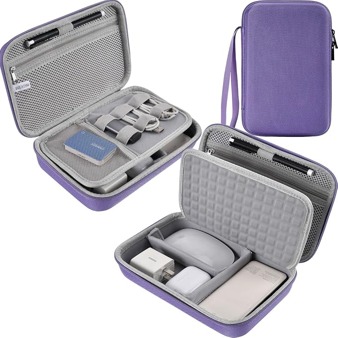 Hard Travel Electronic Organizer Case for MacBook Power Adapter Chargers Cables Power Bank Apple Magic Mouse Apple Pencil USB Flash Disk SD Card Hard Drive Waterproof Shockproof Accessories Bag Case by Unknown