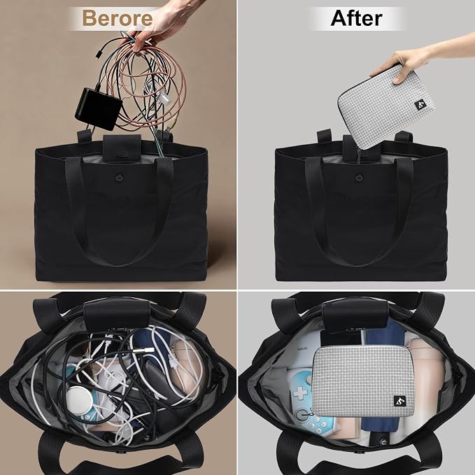 simtoper Electronic Organizer Travel Case – Waterproof Cable Bag for Cord, Charger, Hard Disk, Power Bank – Small Tech Storage for Travel, Backpack, Business Trip, Airplane - Image 6