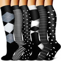 Copper Compression Socks for Women & Men (6 pairs) - Best Support for Nurses, Running, Hiking, Recovery by BLUEENJOY