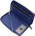 Bveyzi Women RFID Blocking Wallet Leather Zip Around Phone Clutch Large Capacity Ladies Travel Purse Wristlet by Bveyzi