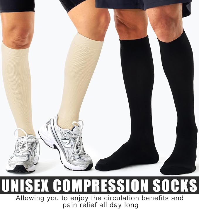 Compression Socks for Women & Men (3 pairs) - Best Support for Nurses, Running, Hiking, Recovery & Flight Socks - Image 2