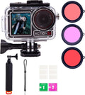 196FT/60M Waterproof Case for DJI Osmo Action 5 Pro/4/3 | with 3 Pack Dive Filters, Underwater Protective Housing Dive Kit, Professional Action Camera Dive Accessory by UNISONPETDogDecorProducts