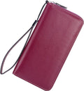 Small Compact Women Wallet RFID Blocking Genuine Leather Bifold Purse with ID Windows by Lavemi