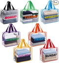 Woanger 7 Pack Packing Cubes for Travel Days of Week Packing Cubes Clear Camping Organizer Storage Bags Handbags for Travel Suitcase by Woanger