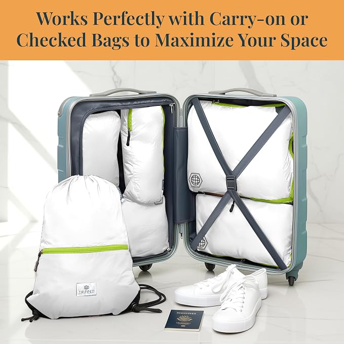 TRIPPED Travel Gear Extra Large Compression Packing Cubes 6-Piece Set - Image 2