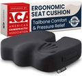 5 STARS UNITED Seat Cushion - Memory Foam Chair Cushion for Tailbone Pain Relief - Ergonomic Support for Coccyx, Sciatica & Butt - Office, Desk & Gaming Chair, Car Seat, Wheelchair, Airplane, Black by 5STARSUNITED