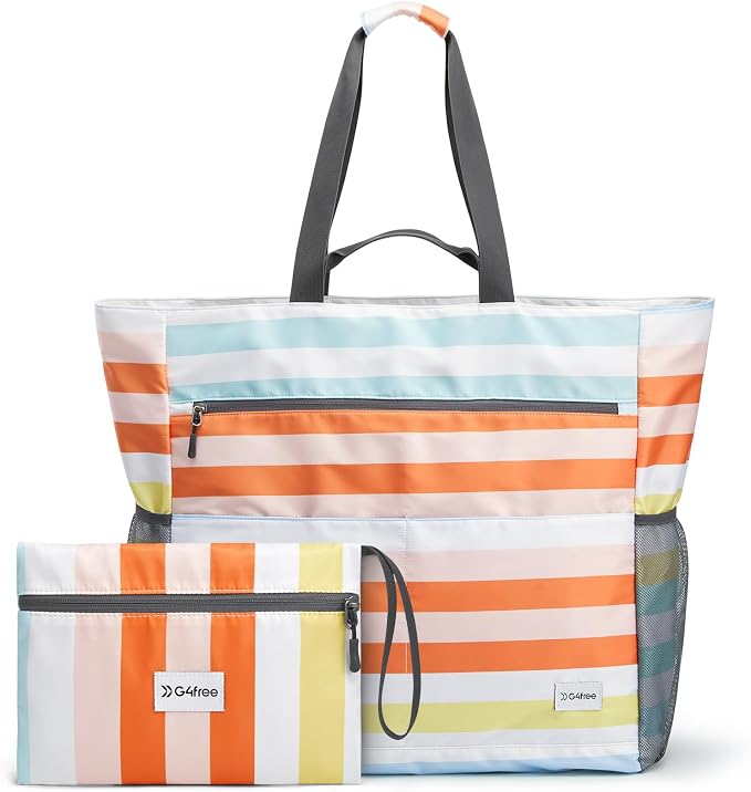 G4Free Beach Bag, Waterproof Sandproof Beach Tote Bag, Large Capacity Foldable for Women - Image 9