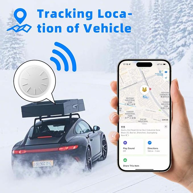 GPS Tracker for Vehicles, 1PCS Real Time Tracking, Tracker Device for Vehicles, Work with Find My (iOS Only), MINI Magnetic Car Tracker Device Hidden, No Monthly Fee, Super Magnetic - Image 2