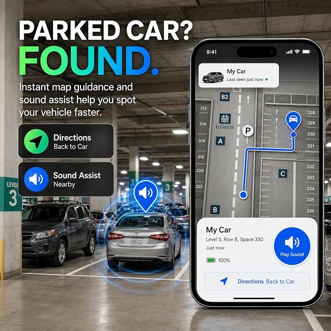GPS Tracker for Vehicles, Mini Hidden Magnetic Car Locator with Real-Time Tracking, Works with Apple Find My, No Monthly Fee or SIM Card, IP67 Waterproof, 365-Day Battery, iOS Only, Black | GPS Tracker for Vehicles - Image 4