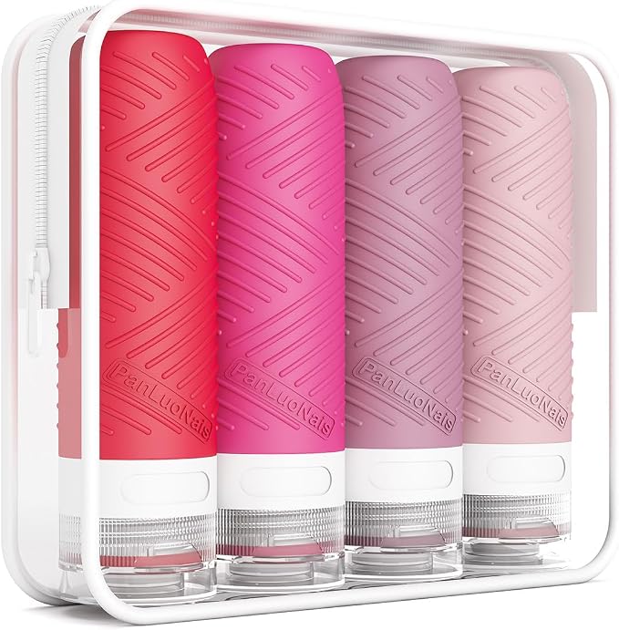 Travel Bottles for Toiletries, Silicone TSA Approved Bottles, Leakproof Shampoo & Toiletry Containers for Airplane, Vacation & Business Trips (pink) - Image 2