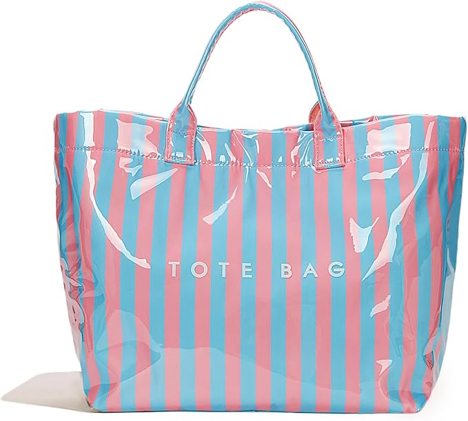 Lushandy PVC Tote Bag for Women Jelly Beach Bag Top Handle Hobo Handbag | Water-Resistant, Wipe Clean, Lightweight by Lushandy