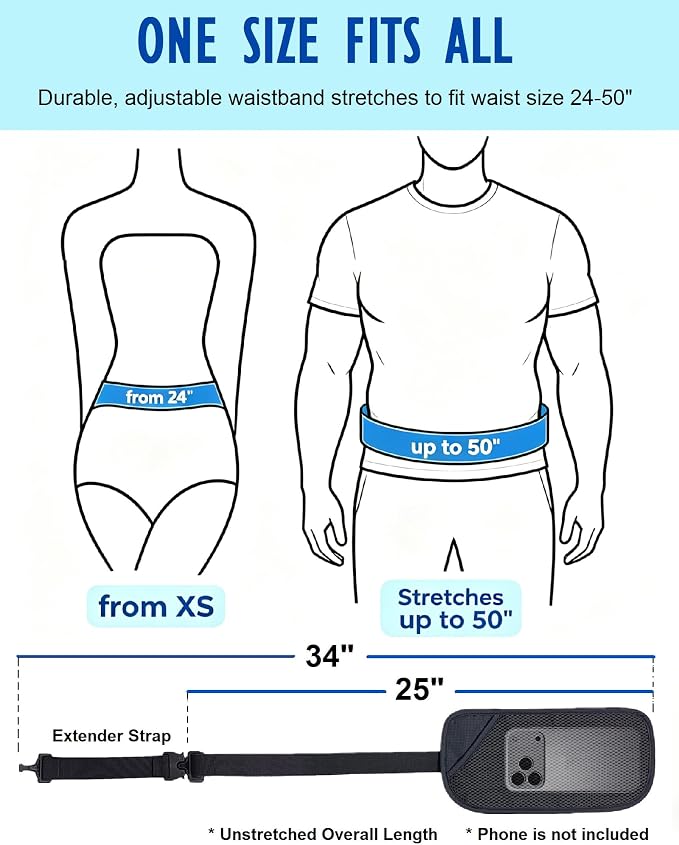 Money Belt for Travel, Passport Holder, RFID Blocking, Sweat-Proof, Gray | 3rd Gen Hidden Waist Wallet Anti Theft to Protect Cash, Credit Cards and Documents Under-Clothes for Men & Women, Bamneat - Image 7
