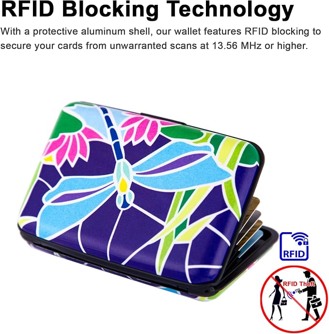 Credit Card Holder Small RFID Blocking Wallet Business Metal Slim Mini Aluminum Hard Case for Women Men - Image 3