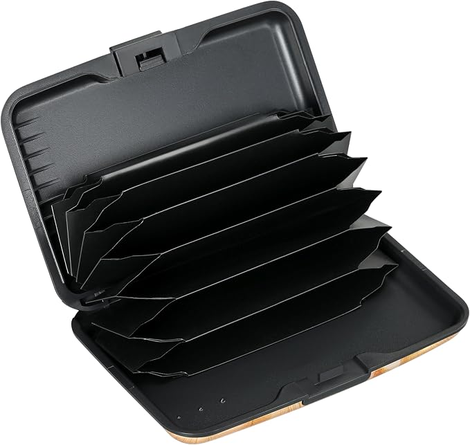 RFID Aluminum Wallet Credit Card Protector Case Holder for Men Women | Mini RFID Aluminum Wallet Credit Cards Holder Business Card Case Metal ID Case for Men Women(Autumn Leaves) - Image 2