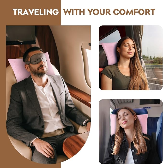 Small Shredded Memory Foam Pillow, Camping Pillow Travel Pillow - Compressible Medium Firm, Breathable Cover, Ideal Backpacking Hiking, Airplane and Car (Apricot Pink, L) - Image 8