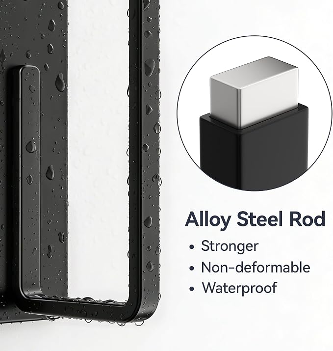 Heavy-Duty Magnetic Paper Towel Holder for Jumbo Rolls, Black | For Kitchens, Garages, RVs, Washing Machines, BBQ Carts, Fridge Sides & Grills - Image 6