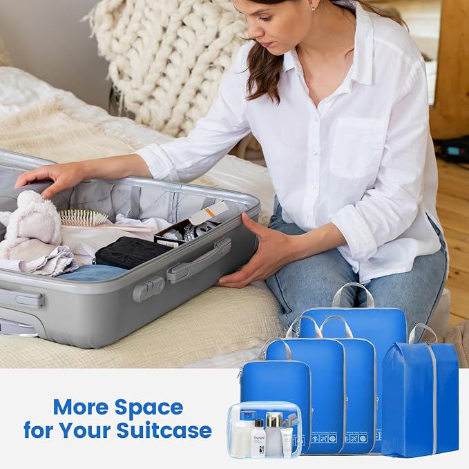 Cambond Compression Packing Cubes for Travel Women - Lightweight Luggage Organizers Bag Packing Cubes for Carry on Suitcases - Image 8
