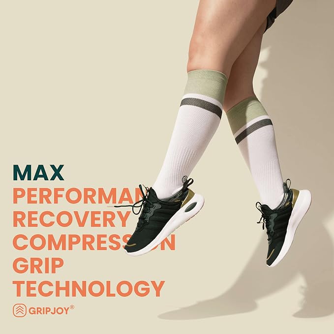 Compression Socks with Grips, 15-20mmHg, Support & Stability for Circulation, Travel, Pregnancy, Nurses - Image 5