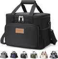 Lifewit Medium Lunch Bag, Insulated Lunch Box, Soft Cooler Cooling Tote for Adult Men Women, Black 12-Can (9L) by Lifewit