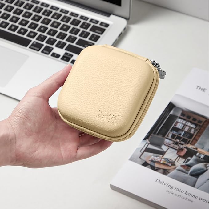 Portable Charger Case, Tech Pouch Travel Organizer, M, Light Khaki | Hard Shell Electronic Storage for MacBook Power Adapter, Charging Cords, USB Drives, Power Bank Laptop Accessories - Image 6