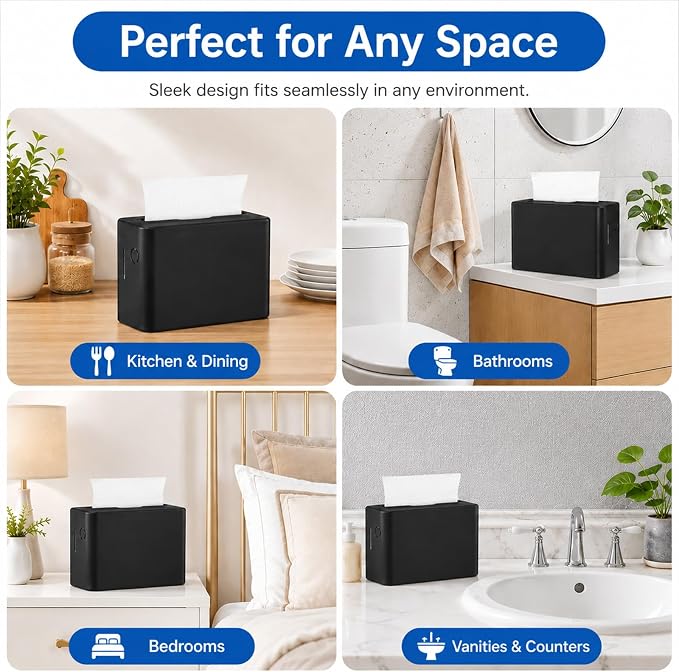 Paper Towel Dispenser Countertop, Commercial Multifold/Trifold/C Fold/Z Fold Paper Towel Dispenser, Hand Towel Dispenser for Bathroom, Bedroom, Kitchen, Toilet Black - Image 7