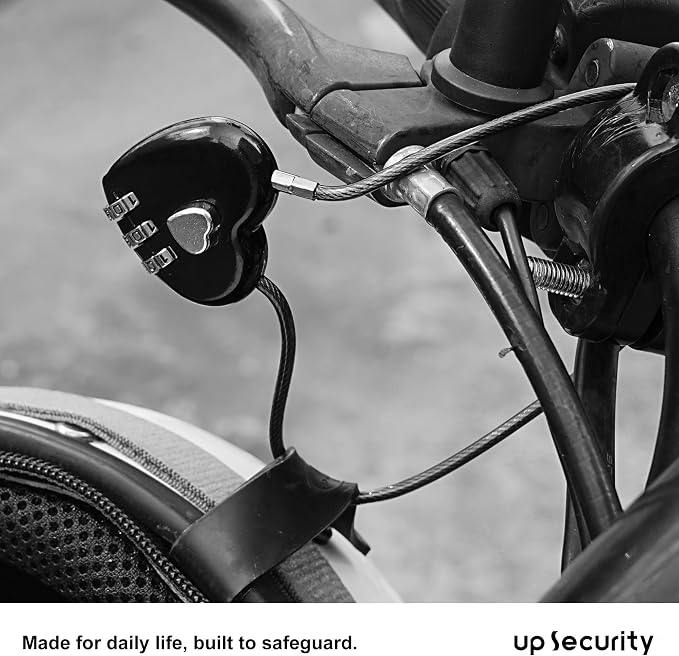 3 Digit Combination Lock Cable 1 ft, Combo Long Cable Lock with Code, Thin Wire Small Padlock Combination, for Travel Luggage, Backpack, Cabinet, Fridge Door, Bike Motorcycle Helmet - Image 6