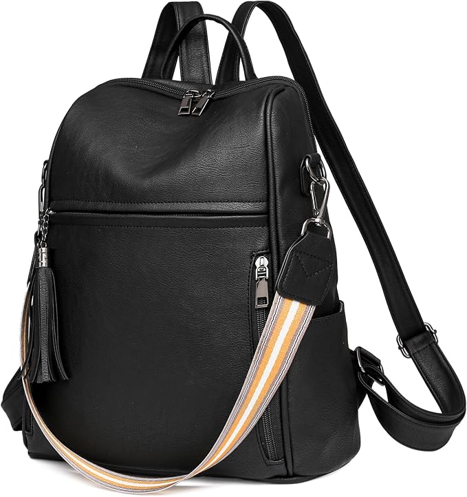 GAEKEAO Backpack Purse for Women PU Leather Anti-theft Backpack Ladies Convertible Large Travel Designer Fashion Shoulder Bag by GAEKEAO