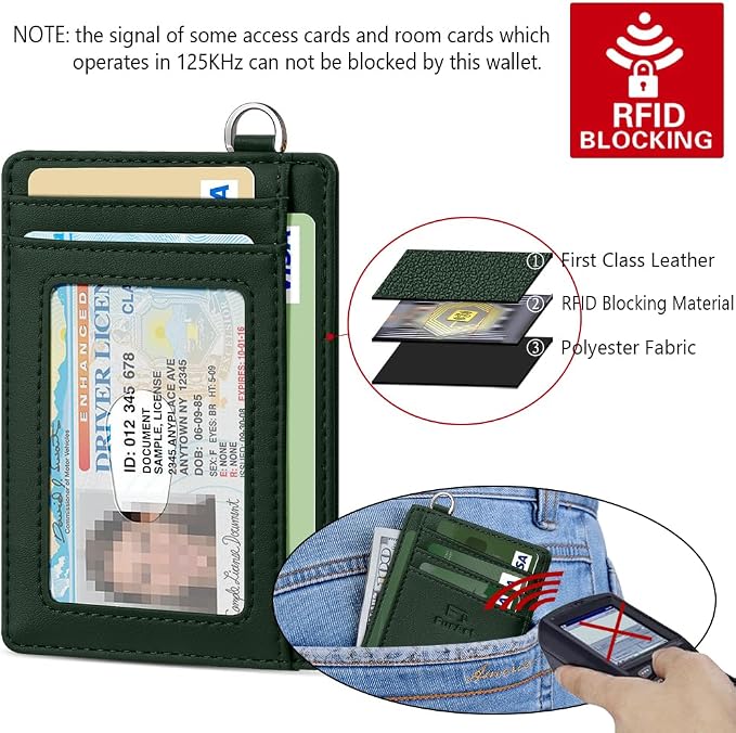 FurArt Slim Minimalist Wallet RFID Credit Card Holder for Men | slim minimalist compact rfid id window thin - Image 5