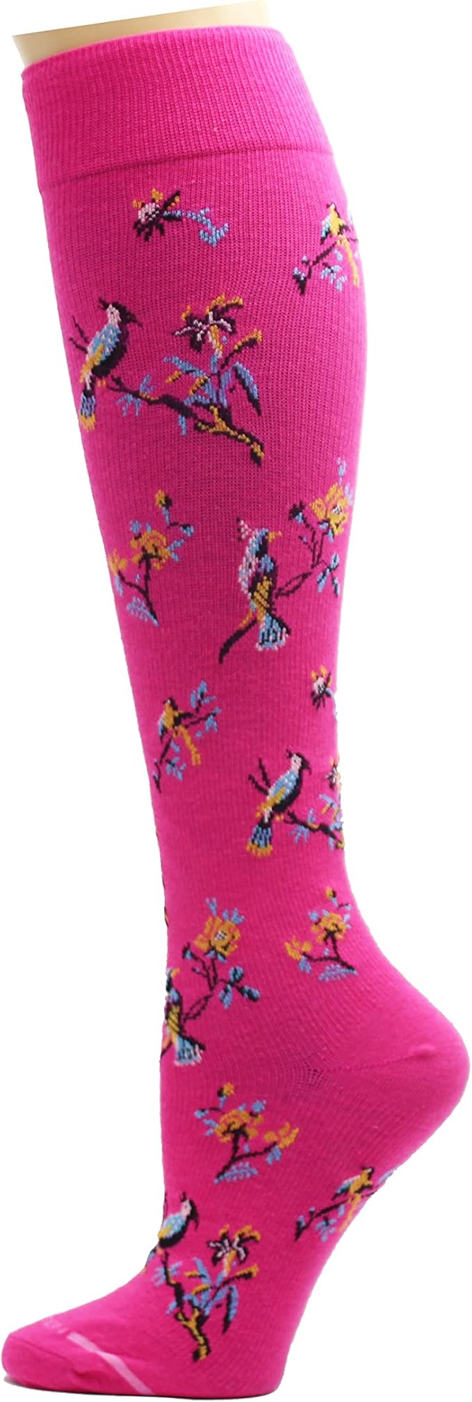 Dr. Motion 3 Pairs Light Summer Bright Fun Graduated Compression Women's Knee-Hi Socks - Image 2