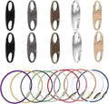 PPDVUUT Zipper Locks for Backpacks, Suitcases, Travel Bags & More, Anti-Theft Security Clips Set with 10 Locks & 10 Extension Rings, Metal Alloy Double-Opening Clips by Unknown