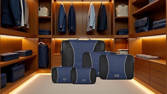 GOX Ultra Light 5 piece Packing Cubes Travel Luggage Organizer 1 Large 2 Medium 2 Small - Image 5